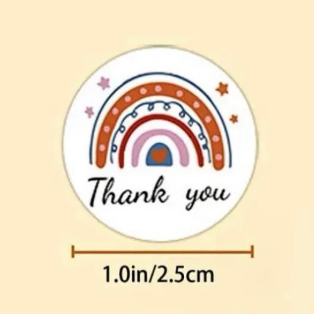 Boho Thank You Stickers Roll,Cute Thank You Tape Stickers for​​ small business - Picture 7 of 7